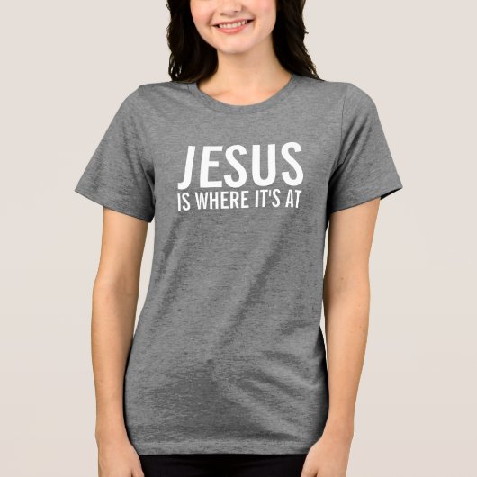 Jezus is waar het om gaat Tri-Blend shirt (Voorkant)