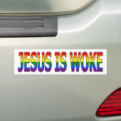 Jezus is wakker bumpersticker (Op auto)