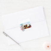 Jezus is weer opgestaan vierkante sticker (Envelop)