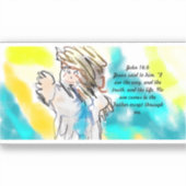 Jezus is weg sticker (Voorkant)
