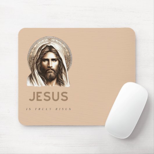 Jezus is werkelijk opgestaan! muismat (Met muis)
