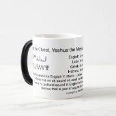 Jezus is Yeshua Magische Mok (Voorkant links)