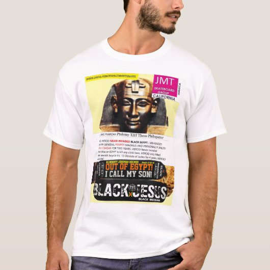 JEZUS IS ZWART MANNEN T-SHIRT (Voorkant)
