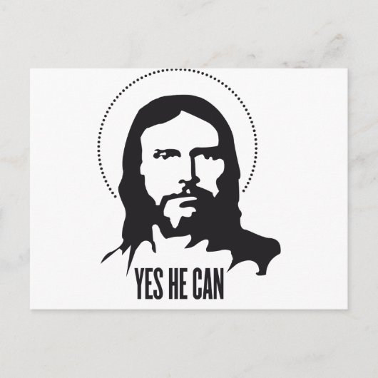 Jezus ja, hij kan het wel. briefkaart (Voorkant)