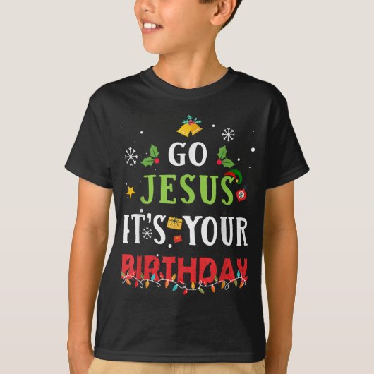 Jezus, je geboortedag Shirt grappige kerst (Voorkant)