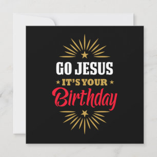 Jezus, je kerstcadeautje voor de verjaardag van de kaart