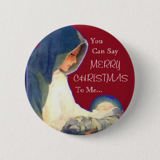 Jezus, je kunt zeggen, MERRY, CHRISTMAS, tegen mij Ronde Button 5,7 Cm