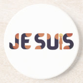Jezus, je suis of ik ben zandsteen onderzetter (Voorkant)