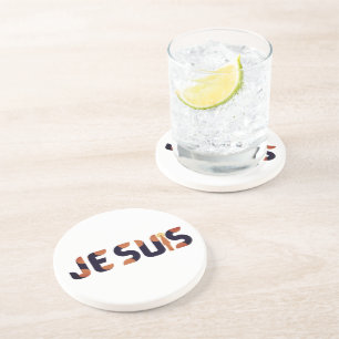 Jezus, je suis of ik ben zandsteen onderzetter