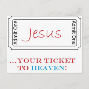 Jezus... je Ticket naar de hemel! Briefkaart