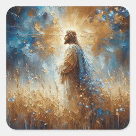 Jezus - Jesus Series Art Collectie Vierkante Sticker