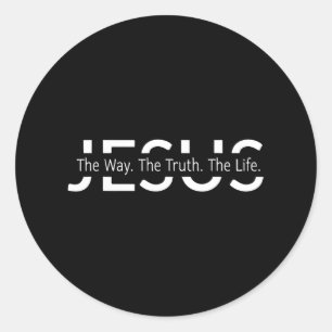 Jezus Jezus, de manier waarop de waarheid het leve Ronde Sticker