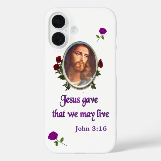 Jezus Johannes 3:16 Case-Mate iPhone Case (Achterkant)