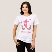 Jezus Johannes 3:16 Tri-Blend Shirt (Voorkant volledig)