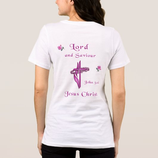 Jezus Johannes 3:16 Tri-Blend Shirt (Achterkant)
