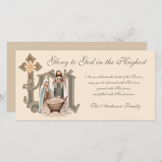 Jezus Joseph Mary Joseph, de religieuze kerstheili