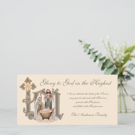 Jezus Joseph Mary Joseph, de religieuze kerstheili (Staand voorkant)