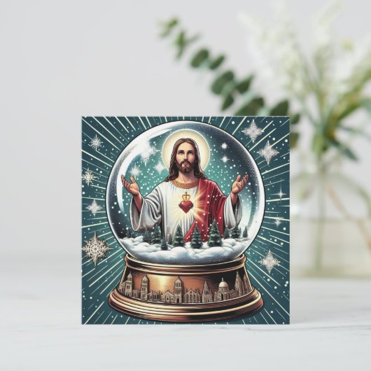 Jezus, Kaart van Kerstmis! (Staand voorkant)