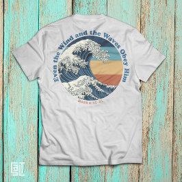 Jezus Kalmeert de Storm Christelijk Golf Design T-shirt