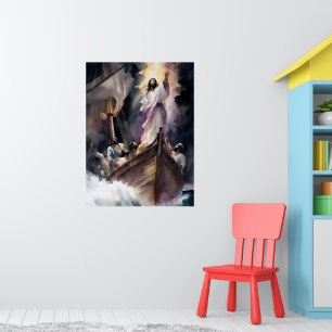 Jezus kalmeert het Storm Poster