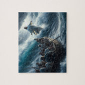 Jezus kalmeert het water legpuzzel (Verticaal)
