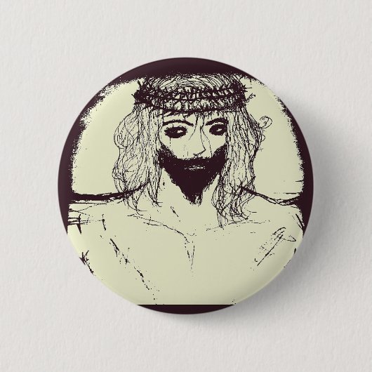 Jezus kan Gloria redden of misschien niet Ronde Button 5,7 Cm (Voorkant)