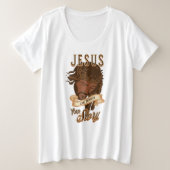 Jezus kan je verhaal herschrijven grote maat t-shirt (Design voorkant)