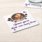 Jezus Kartonnen Onderzetters (Schuin)