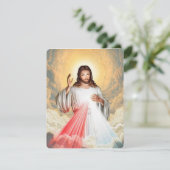 Jezus katholieke begrafenis Heilige Kaart 1 (Staand voorkant)