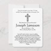 Jezus Katholieke begrafenisherdenking Heilige Kaar (Achterkant)