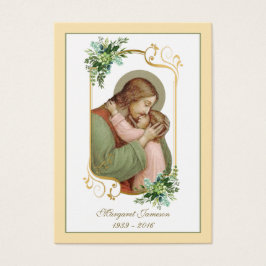 Jezus katholieke begrafenisherdenkingskaart - visitekaartje