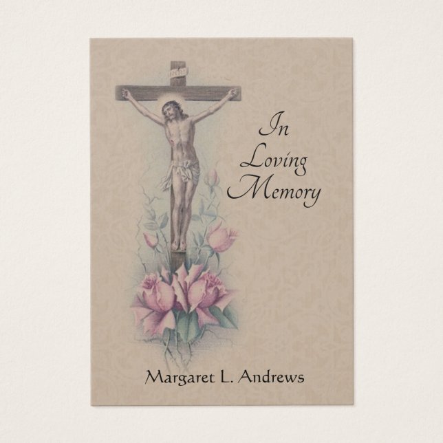 Jezus katholieke begrafenissympathie Heilige Kaart (Voorkant)
