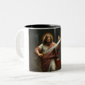 Jezus keert terug met een tweetonige Mok (Voorkant links)