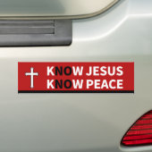 Jezus kent het kruis van de vrede van de christene bumpersticker (Op auto)