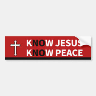 Jezus kent het kruis van de vrede van de christene bumpersticker