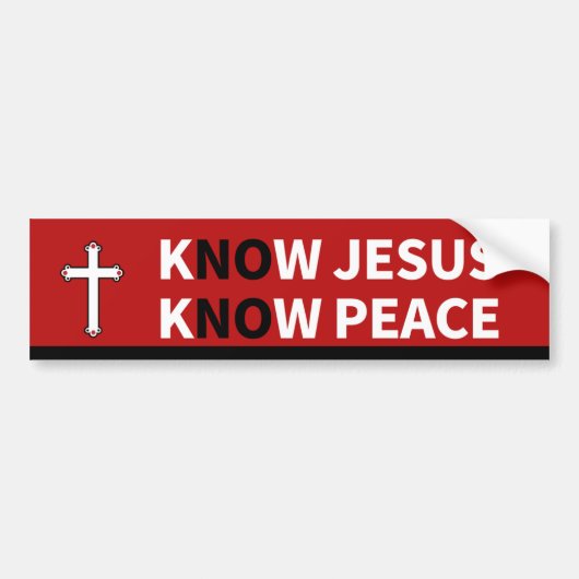 Jezus kent het kruis van de vrede van de christene bumpersticker (Voorkant)