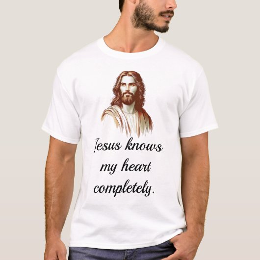 Jezus kent mijn hart volledig t-shirt (Voorkant)
