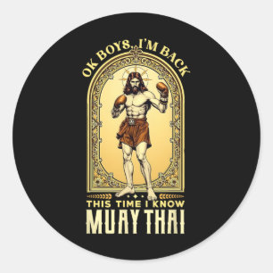 Jezus kent Muay Thai boksen kickboksen MMA Ronde Sticker