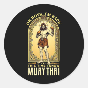 Jezus Kent Muay Thai Boksen Kickboksen Mma  Ronde Sticker
