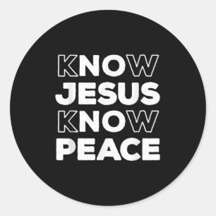 Jezus kent vrede Christelijke geloofskerk INSPI Ronde Sticker