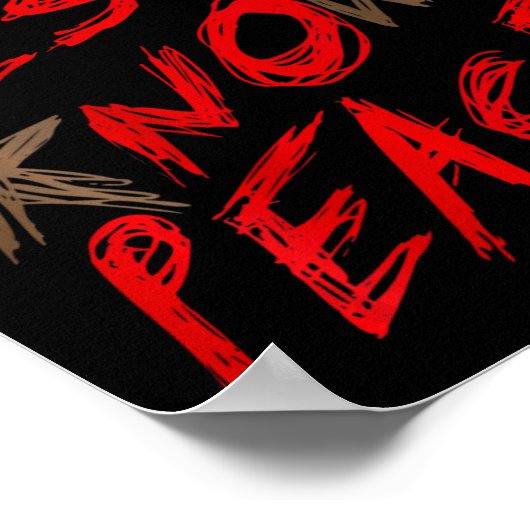 Jezus kent vrede (op de rug) poster (Hoek)