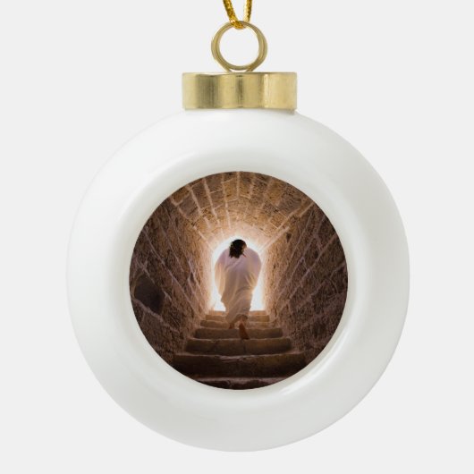 Jezus Keramische Bal Ornament (Voorkant)
