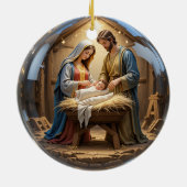 Jezus Kerst Ornament – Keramische Vakantie Decor (Achterkant)