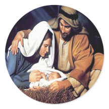 Jezus Kerst sticker