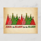 Jezus kerstbomen briefkaart (Voorkant)