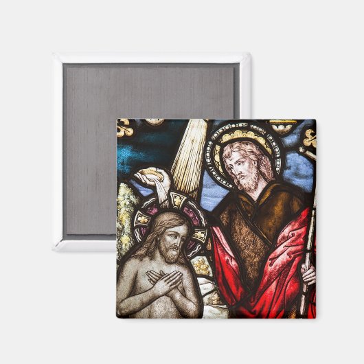 Jezus KerstkerstGlas in lood Magnet (Voorkant / Achterkant)