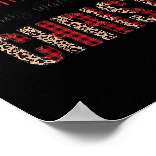Jezus Kerstmis begint met Christelijk Leopard Red Poster (Hoek)