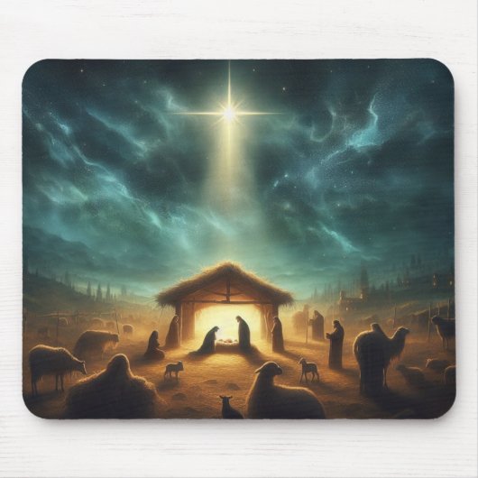 Jezus/Kerstmis/Geboorte Mousepad Muismat (Voorkant)
