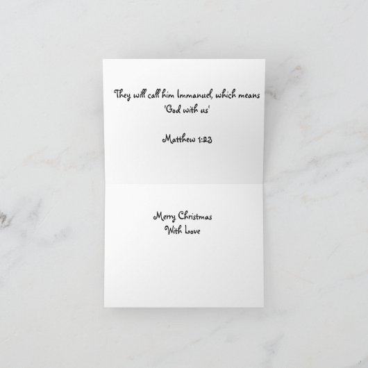 Jezus Kerstmis Kaart (Binnen)