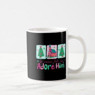 Jezus Kerstmis Kerstboom Preppy O komt laat ons aa Koffiemok